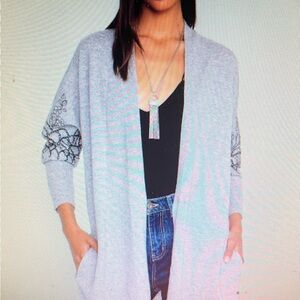 NWT Johnny Was Gray Relaxed Cardigan